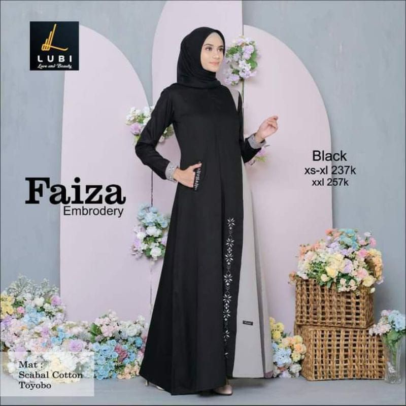 Gamis Faiza embrodery by Lubi