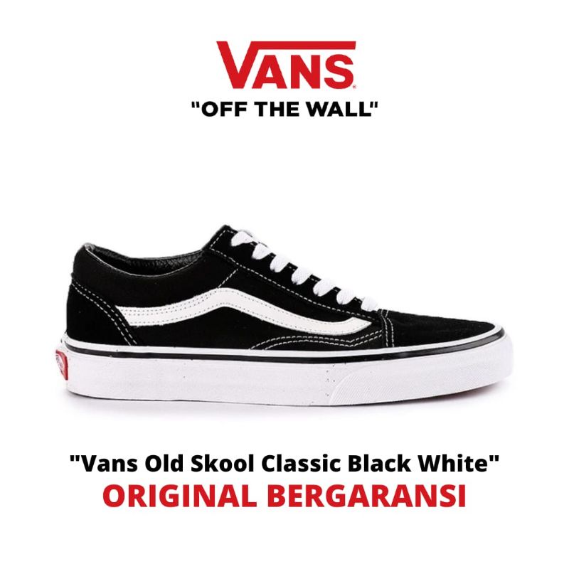 Jual VANS Old Skool Classic Black White Original Sepatu Dewasa Pria ...