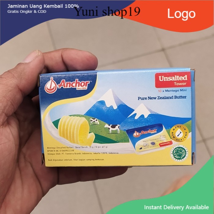

anchor minidish unsalted butter 10x7g