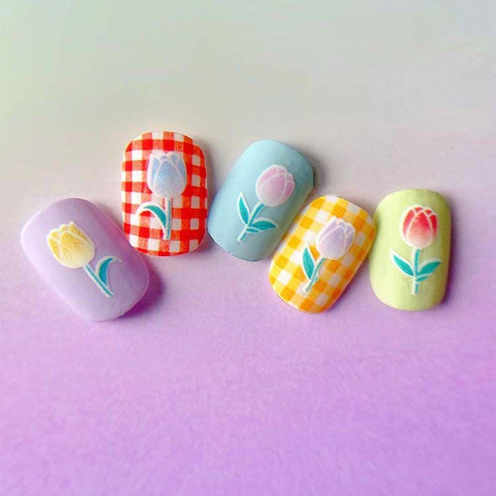 Mxbeauty Stiker Kuku Motif Bunga Krisan Untuk Dekorasi Nail Art