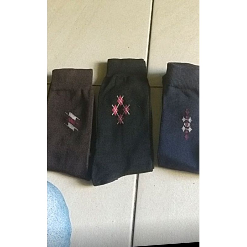 termurah kaos kaki motif kerja kantoran (12 pasang) bahan tebal adem &amp; tidak panas