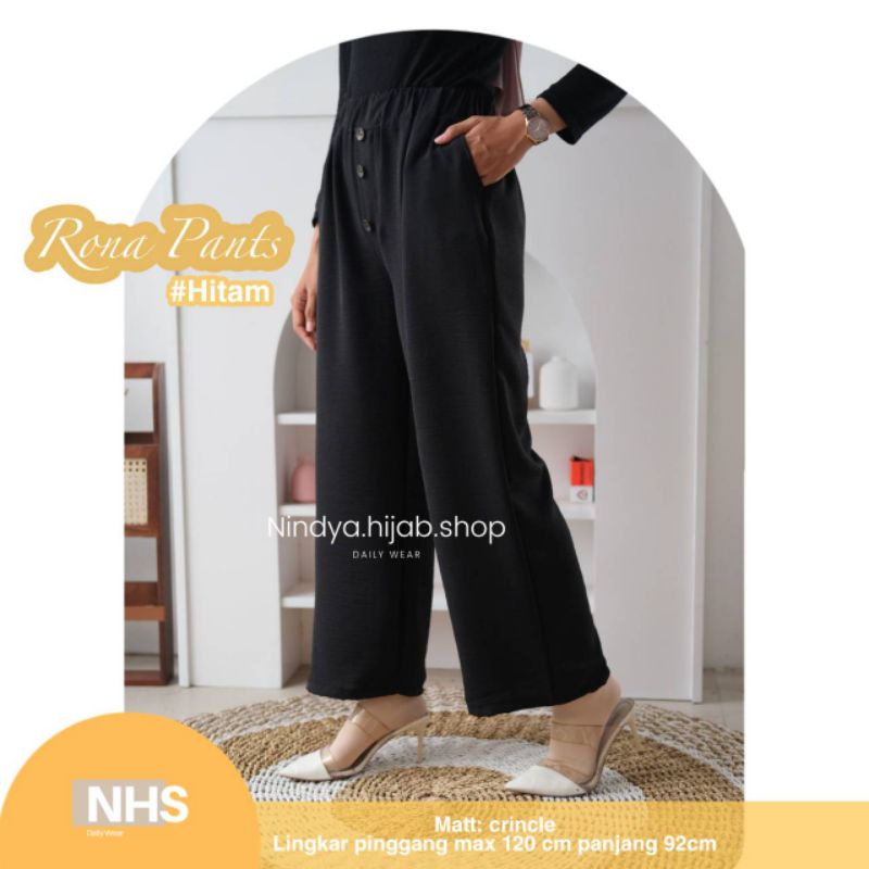 Rona pants celana crincle kulot  jumbo