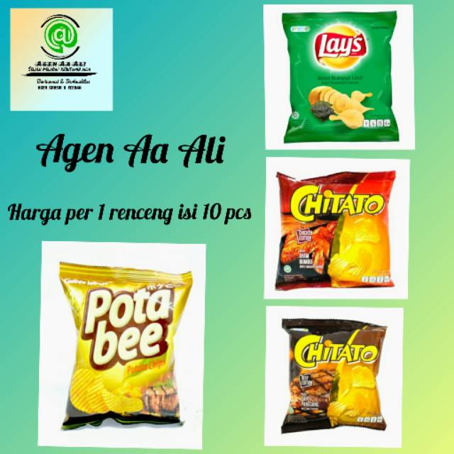 

Chiki Lays, Chitato & Potabee Rencengan 15gr