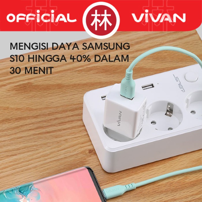 Vivan VSC100 Data Cable Type-C Quick Charge 3A 1m