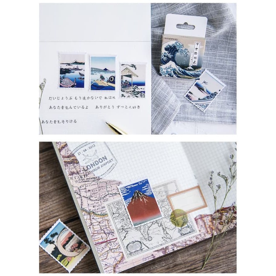 Label Sticker - Japanese Painting (45pcs)