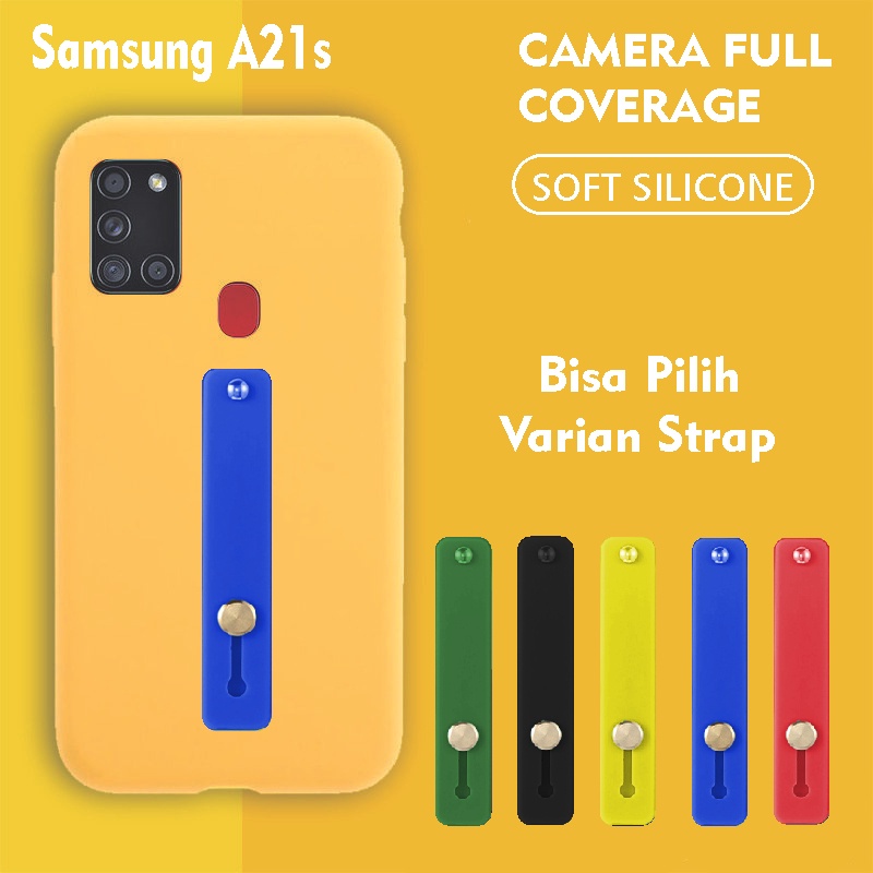 Softcase Silikon Baby Skin 3D Camera For Samsung A21S Free Strap Holder