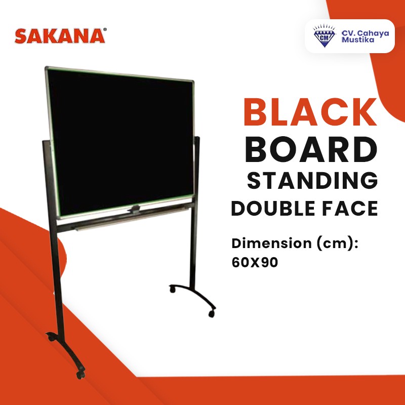 

Jual Papan Tulis Kapur Standing D/F Bolak Balik Blackboard Sakana Uk 60x90 Malang