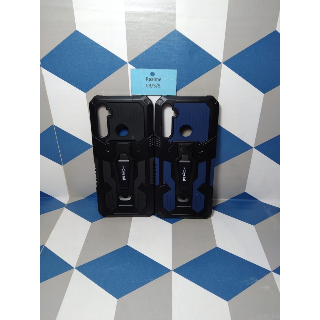 REALME C3/5/5i Robot Silikon Ring Standing Cover Casing HP