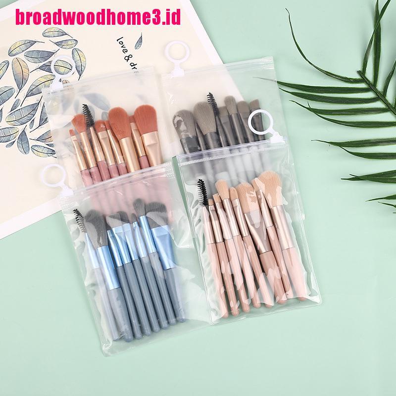 8pcs / Set Brush Mini Lembut Untuk Bedak / Eyeshadow