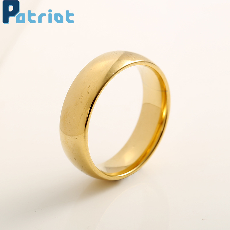 Cincin Emas Bentuk Bulat Bahan Logam Untuk Hadiah Teman Perempuan