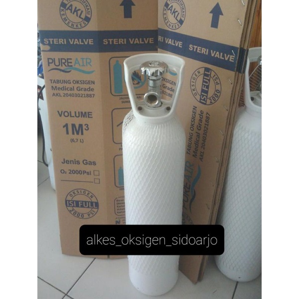 Tabung gas oksigen medis pure air 1m3