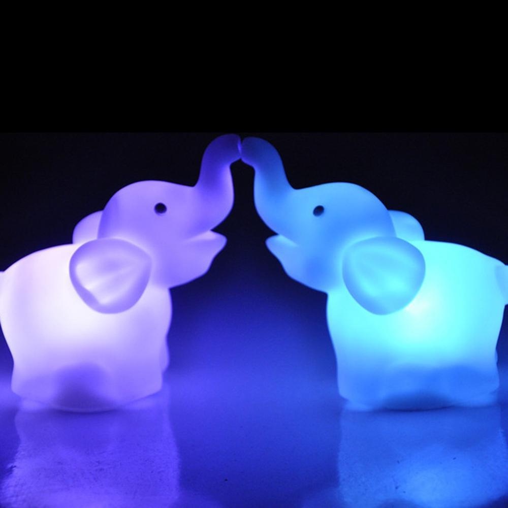 Led Colorful Elephant Night Light/USB Powered Night Light for Kids Girls Bedroom Decoration