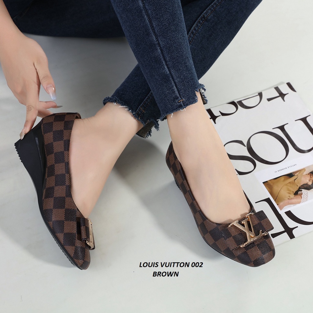 SEPATU WANITA WEDGES KULIT SHOES 002