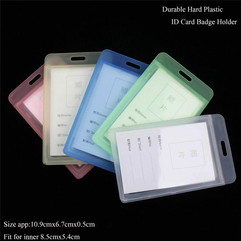 

INDORETAIL | 1 Pcs ID Card Badge Holder Durable Hard Plastic Pemegang Tag Nama Karyawan untuk Akses