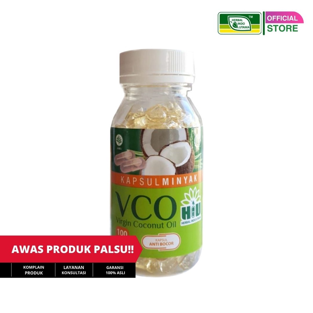 100% MURNI VCO Virgin Coconut Oil Murni Kapsul Asli Original HIU