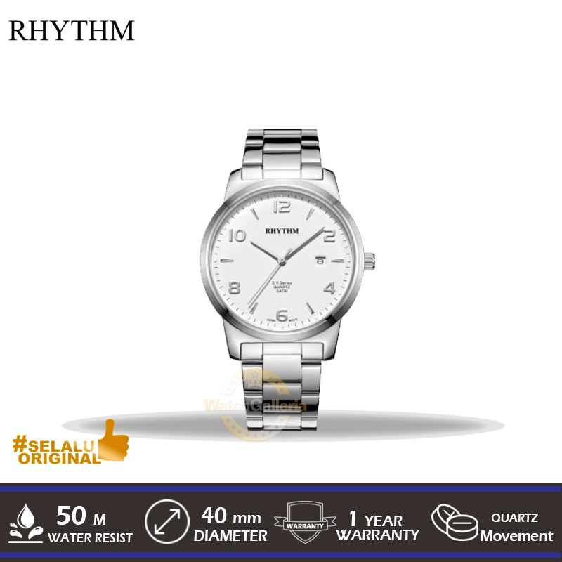 Jam Tangan Analog Man RHYTHM GS1601S04 Original Murah