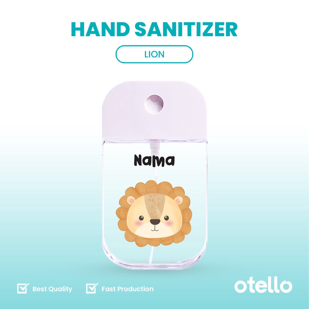 Otello Pocket Hand Sanitizer Bottle Animal Watercolor Spray Botol Semprot