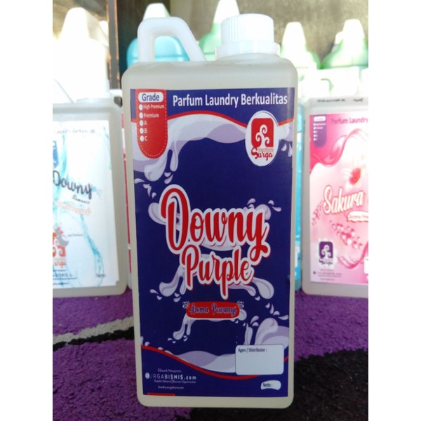 SURGA PEWANGI LAUNDRY Pewangi Pakaian/Parfum Laundry Premium 1 Liter  aroma D. PURPLE
