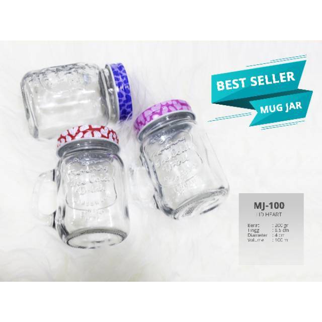 Gelas Drinking Jar Tutup  100ML Mug  Jar Mini Gelas 