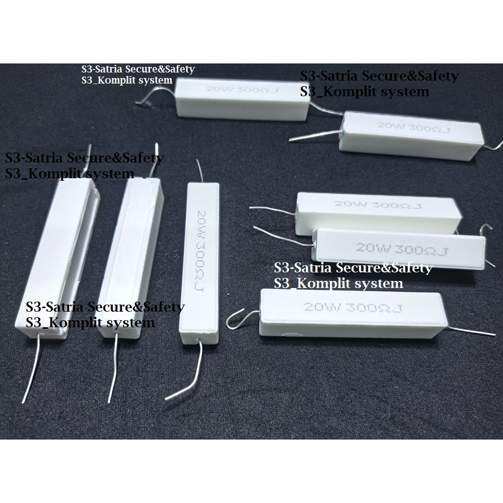 Besar Resistor 20W 300 Ohm R Kapur 20 W 300ohm 300R 20watt watt