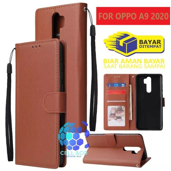 Flip cover OPPO A9 2020 Flip case buka tutup kesing hp casing flip case leather wallet