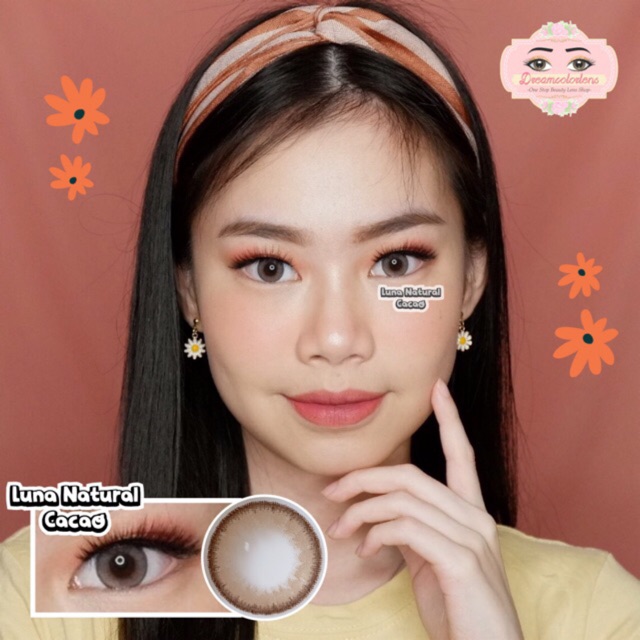 Softlens EOS Luna Natural Cacao / Brown / Coklat Normal Minus Beda Minus