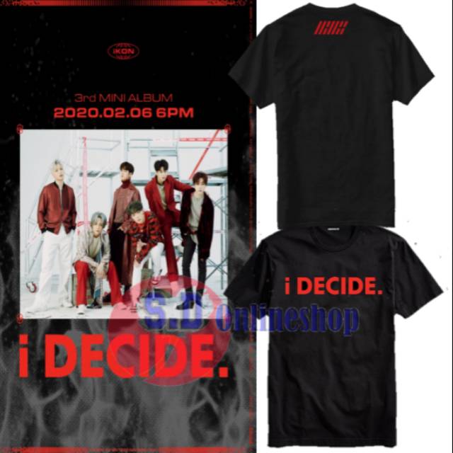 (COD)  kaos kpop ikon i decide BOBBY JINHWAN JUNHOE HANBIN CHANWOO