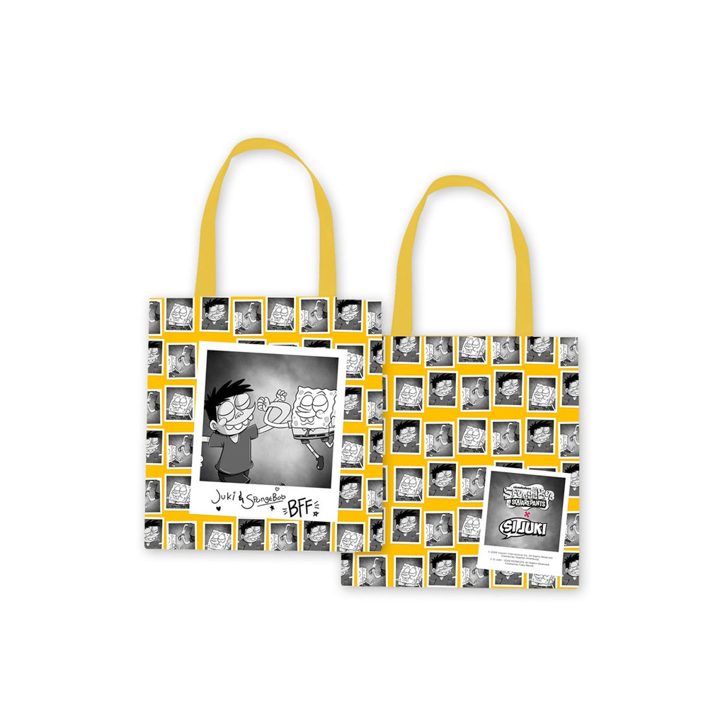 Totebag Si Juki x Spongebob Yellow