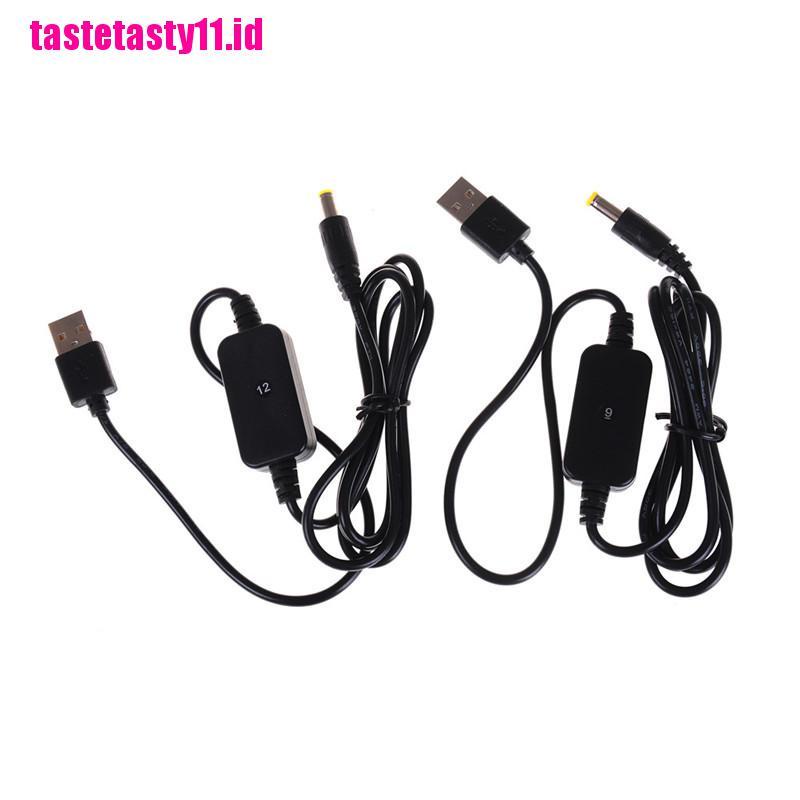 Kabel Konverter Konektor USB DC-DC 5V Ke 9V / 12V Jack 5.5x2.1mm