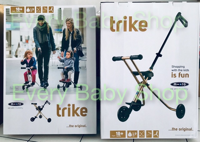 MICRO TRIKE ASLI Deluxe Gold / Pink / Black - ORIGINAL seperti di Mothercare / ELC - Magic Stroller