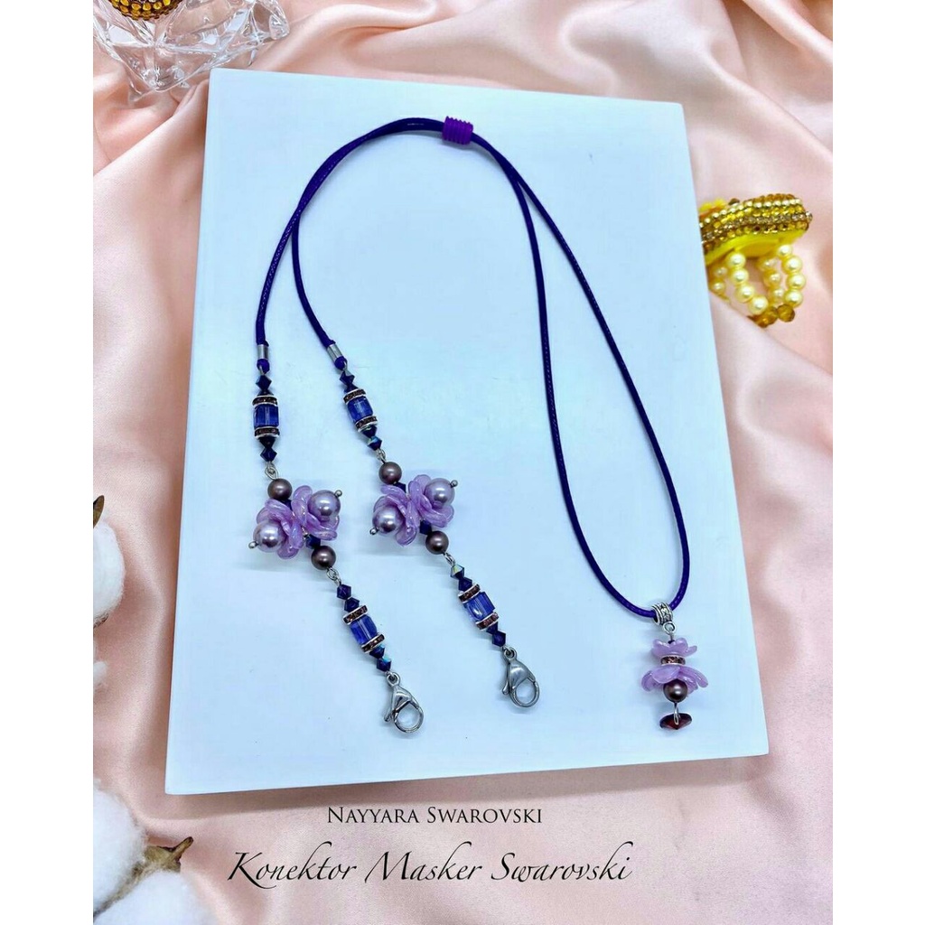 Strap Mask Kalung Swarovski Austria Praktis