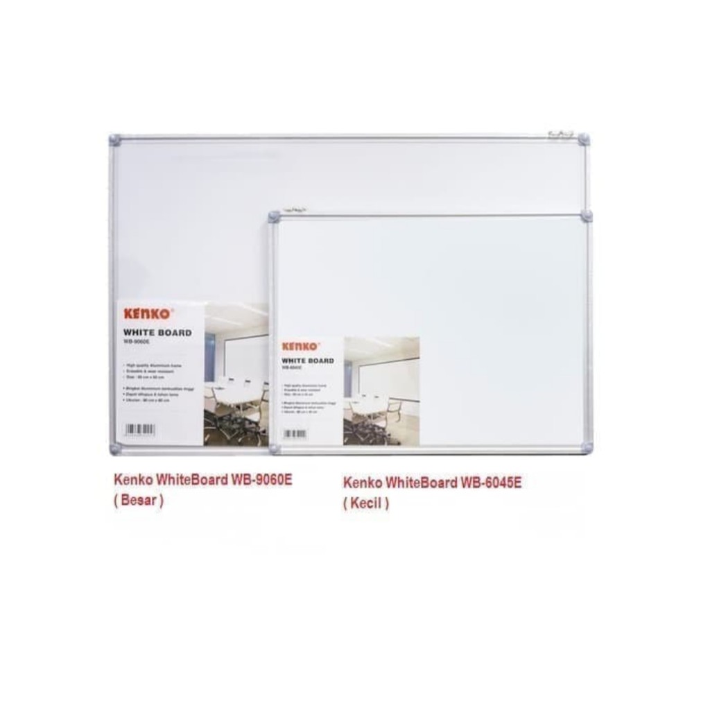 

KENKO PAPAN TULIS(WHITE BOARD)WB- 9060E /BESAR FREE PENGHAPUS MAGNET + SPIDOL ( SIZE BESAR)