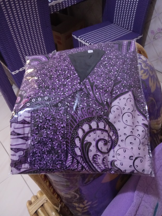 Minoelya Ungu Kemeja Batik Pria Full Furing Reguler Fit C001