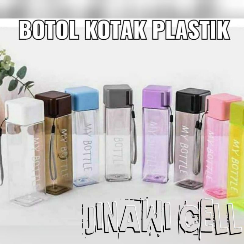 BOTOL AIR MINUM KOTAK MY BOTTLE PERSEGI KEKINIAN 500mili