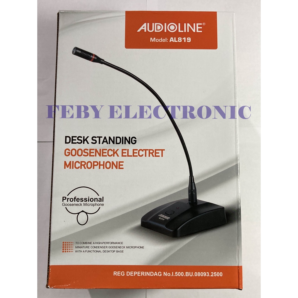 Mic Condensor Audioline AL819 Mic Mimbar Podium