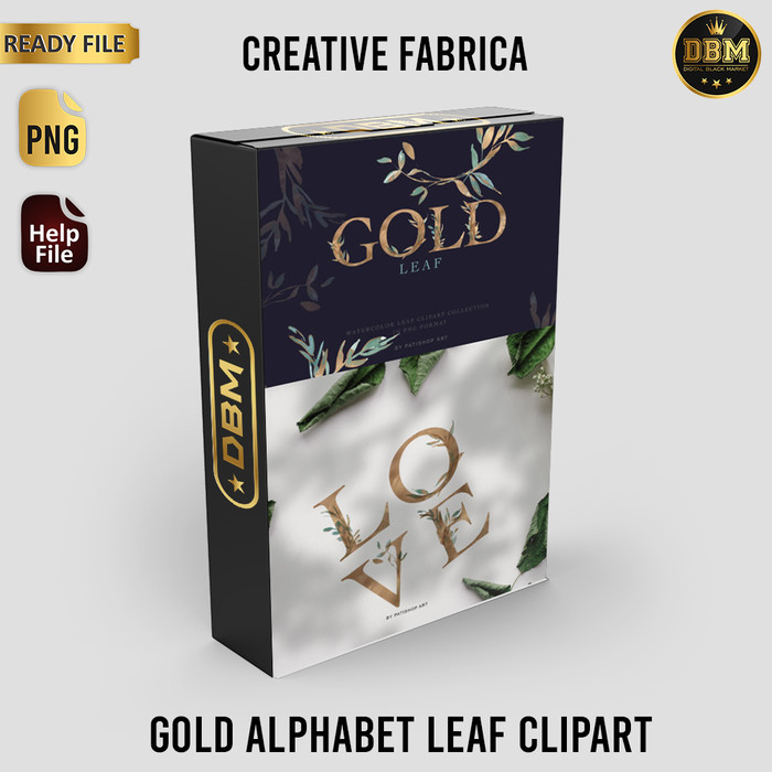 Gold Alphabet Leaf Clipart - JPEG Ultra HD