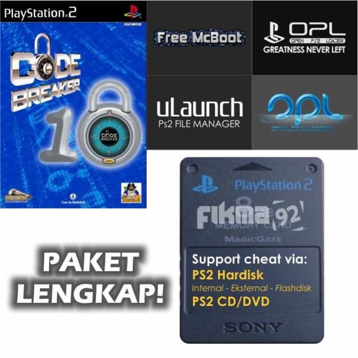 [READY] Memory Card PS2 FreeMc boot-code breaker-codebreaker-ulaunch