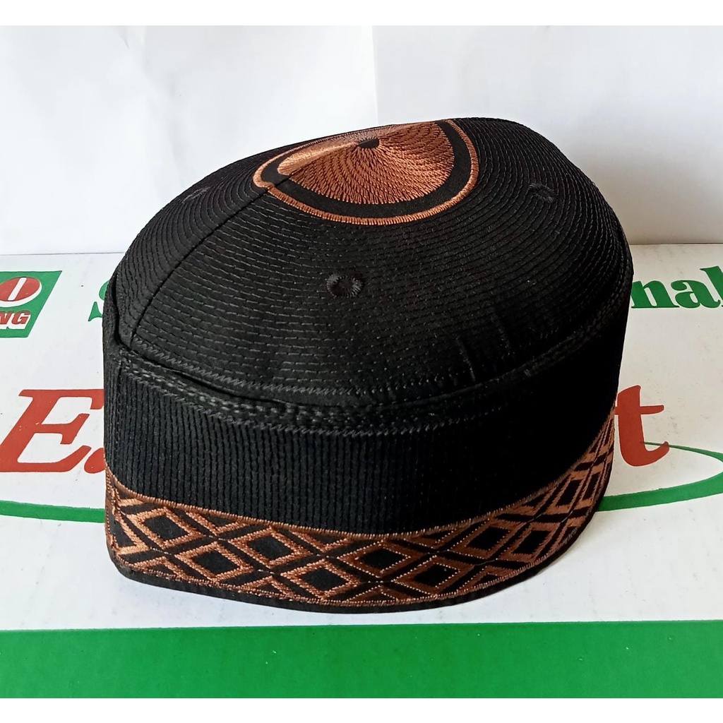Peci Kopiah Turki Hitam Muslim Batik Motif Ukir Bordir Terlaris