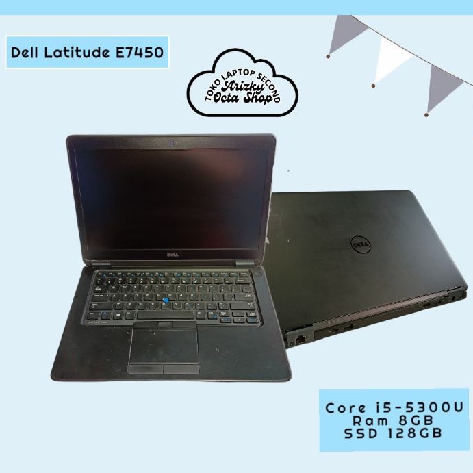 Jual Laptop Second Dell Latitude E7450 core i5 gen 5 Ram 8gb SSD 128GB WEBCAM - BONUS TAS