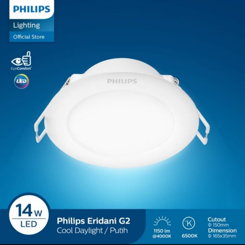 Downlight LED 14 Watt Putih Philips Eridani