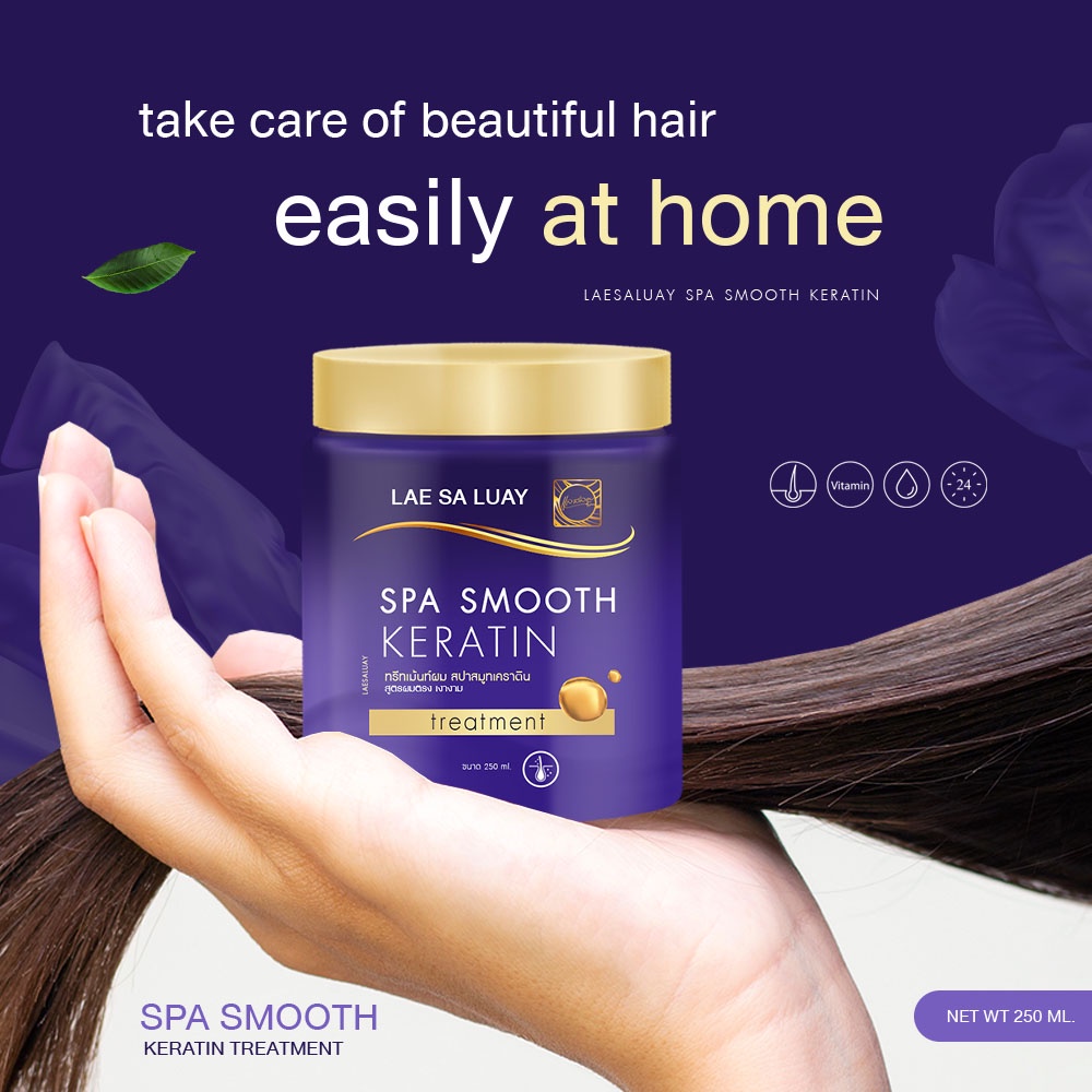 LAE SA LUAY HAIR SPA SMOOTH KERATIN / MASKER RAMBUT / CREAMBATH / KERATIN / HAIR TREATMENT / BPOM