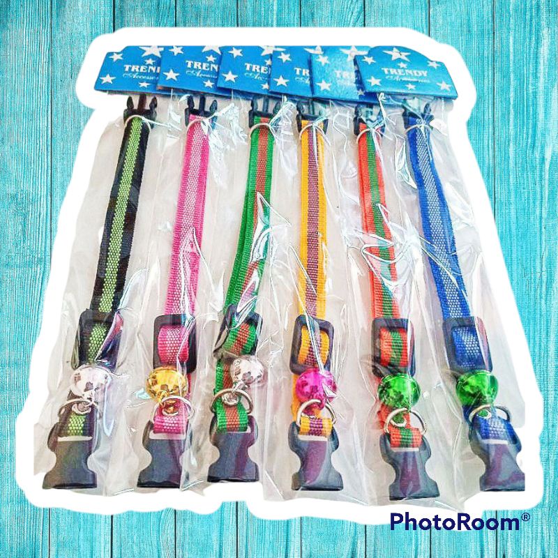 Kalung Kucing Strip Lonceng