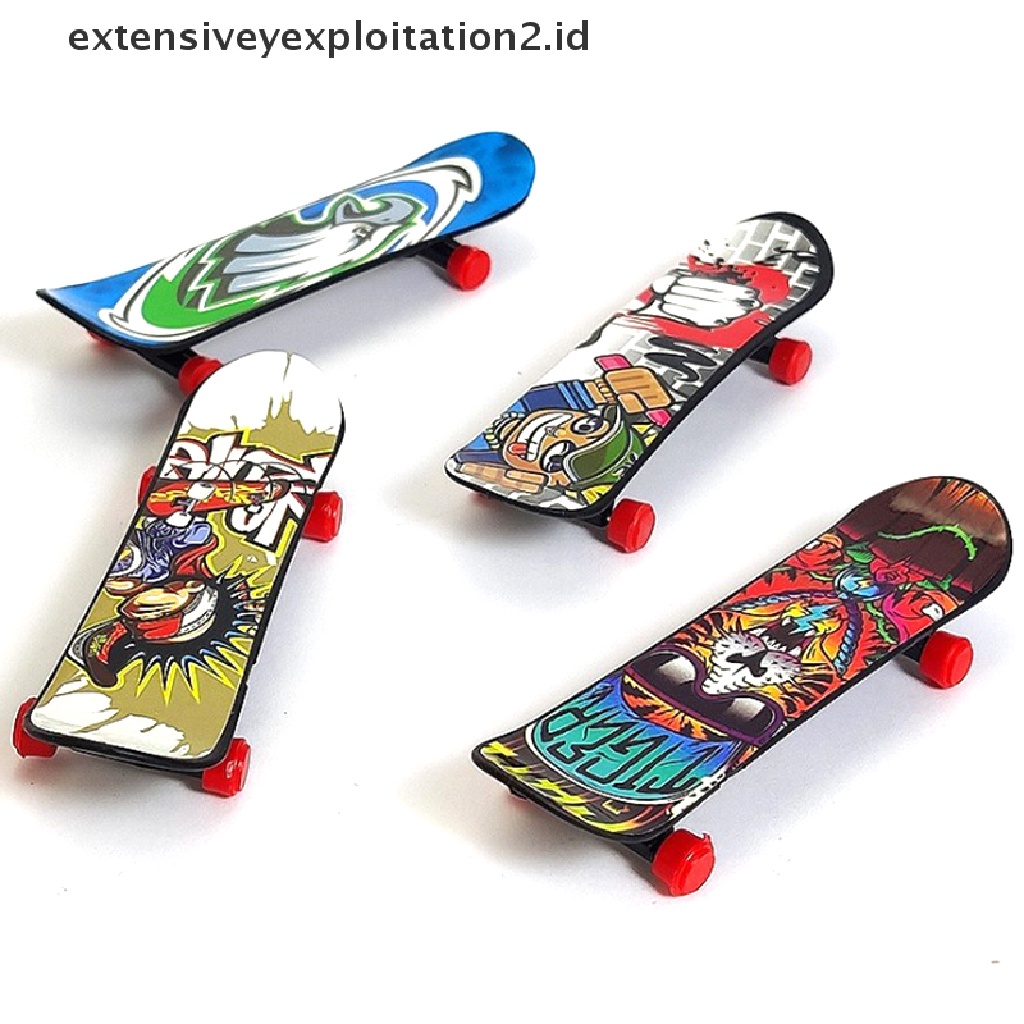 1pc Mainan Skateboard Jari Mini Bahan Plastik Untuk Anak Laki-Laki