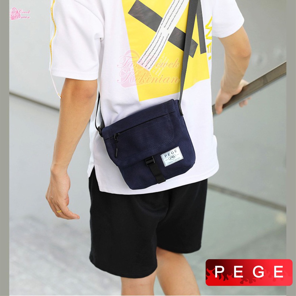 Pege 8858 - Tas Selempang Pria Wanita Unisex Slingbag Bahu Kasual