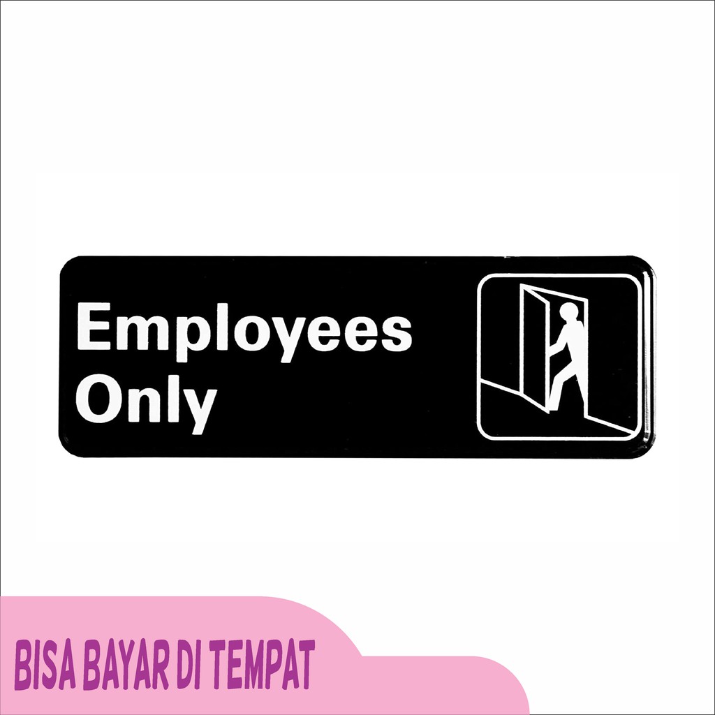

Sign Akrilik Tulisan Papan Tanda Khusus Karyawan Bahan akrilik 15x5 cm