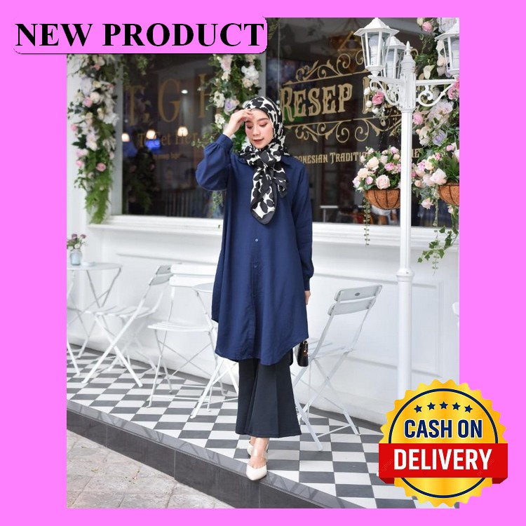 Numiaa Evelyn - Original Tunik Numiaa Terbaru Hijau Biru Ungu Orange A Terminal Grosir | Baju Atasa