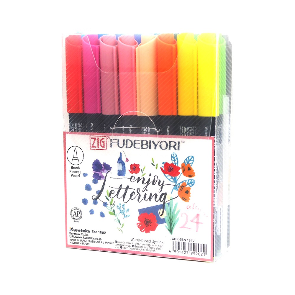 

ZIG KURETAKE BRUSH BRUSH FUDEBIYORI CBK-55N/24V 24 COLORS