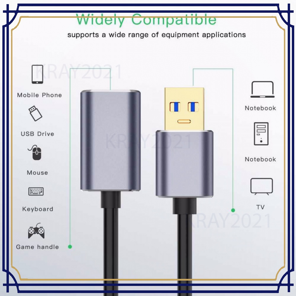 Kabel USB 3.0 Ekstension Male to Female - CB744