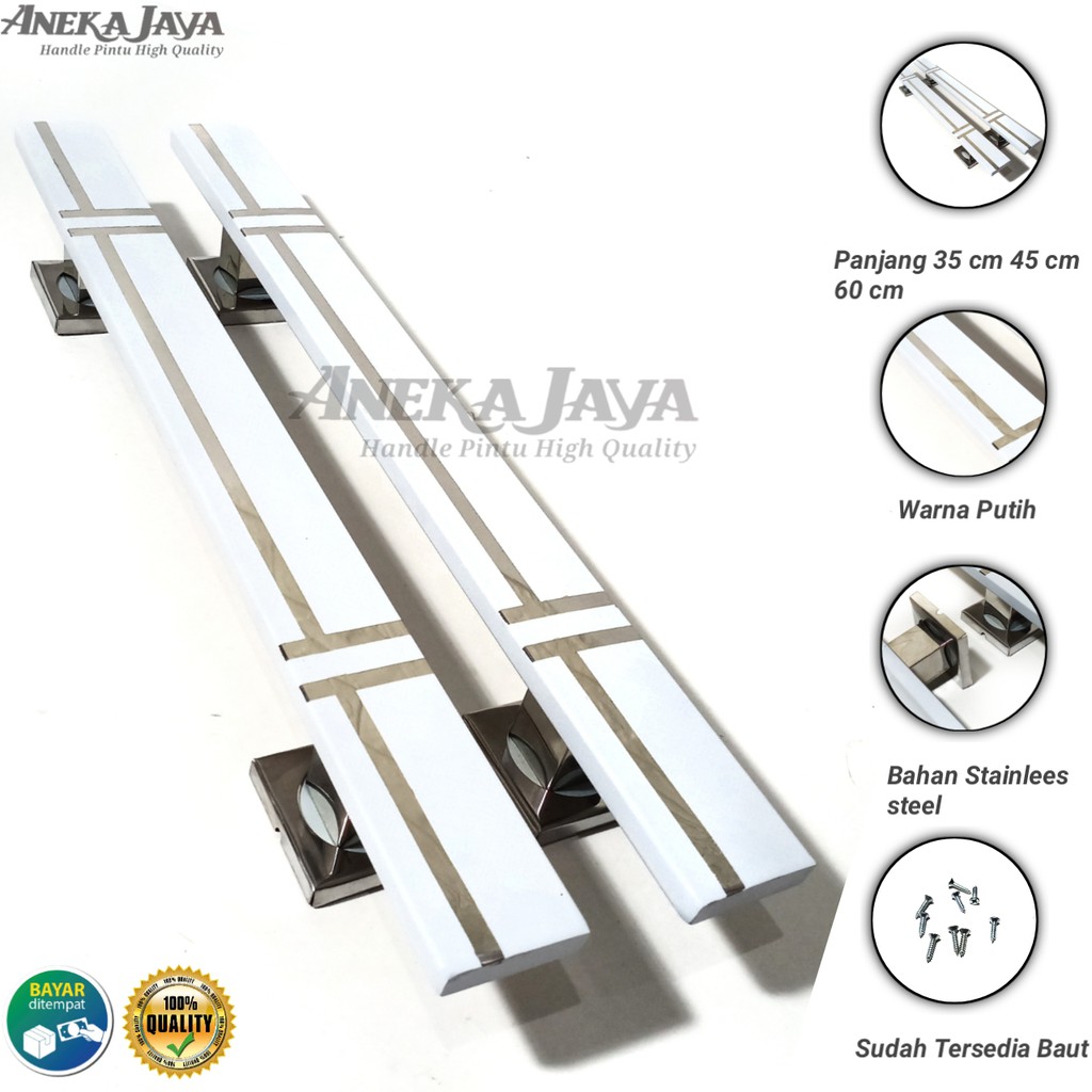 handle pintu murah 35 cm 45 cm 60 cm  / gagang pintu tarikan pintu minimalis dan 1 Set body kunci