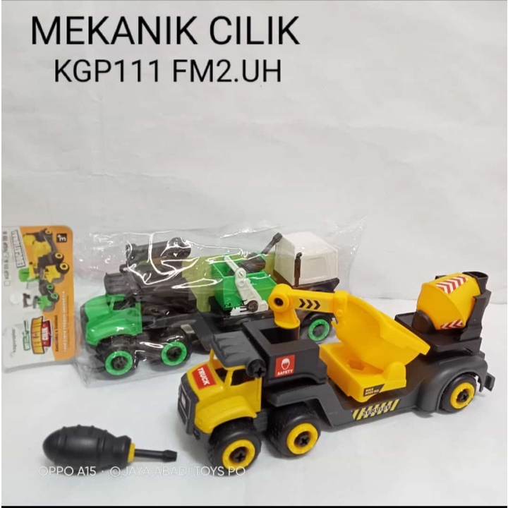 KGP 111 A - Mainan Truk Konstruksi triple Construction educational Mekanik Cilik Konstruksi dan Sanitasi KGP111A